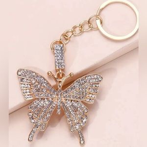 BAG CHARM Sparkling Gold Butterfly Charm